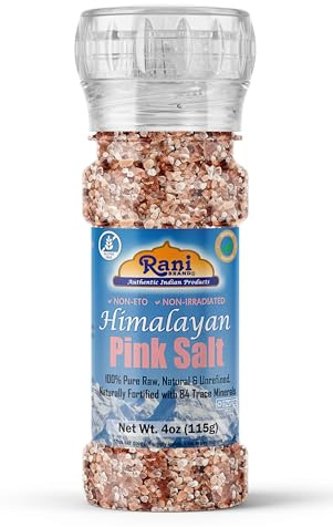 Rani Himalayan Pink Salt Granules (84 Essential Trace Minerals) 4oz (115g) Grinder Bottle~ All Natural | Vegan | Gluten Friendly | NON-GMO | Indian Origin