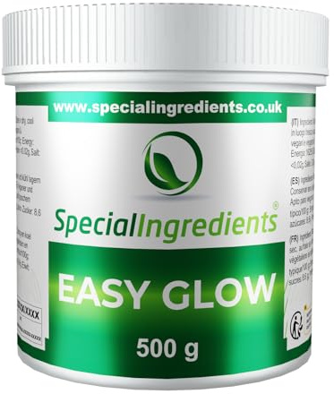 Special Ingredients Easy Glow in the Dark Poudre Fluorescente UV Alimentaire 500g - Brille dans le noir - Pour aliments & boissons - Vegan & végétarien - Qualité supérieure - Emballage recyclable