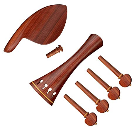 Palisander-Zubehör-Set Mit Saitenhalter, Kinnhalter, Stachel, 4 Stimmwirbel, DIY-Geigenersatz Für 4/4-Geige Fachmann Violine Zubehör