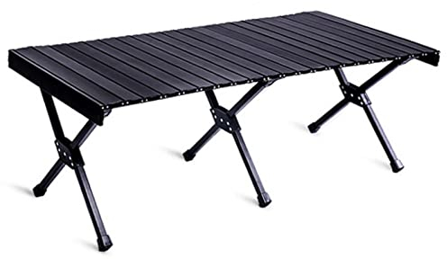 URBERY Klapptisch Outdoor Camping- Tisch Aluminiumlegierung Eier Rolltisch Falten Tragbare Picknick Grill Couchtisch Klappbarer Picknicktisch - für Camping Garten Balkon (B 120x60cm)