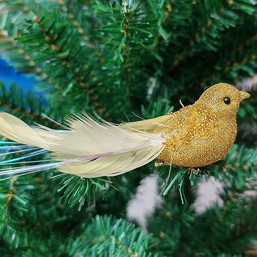 Künstliche Weihnachtsvögel Friedenstaube Vogel Ornamente mit Clip Weihnachtsbaum Vogel Ornament Schaum Federn Dekoration Friedenstauben Vögel