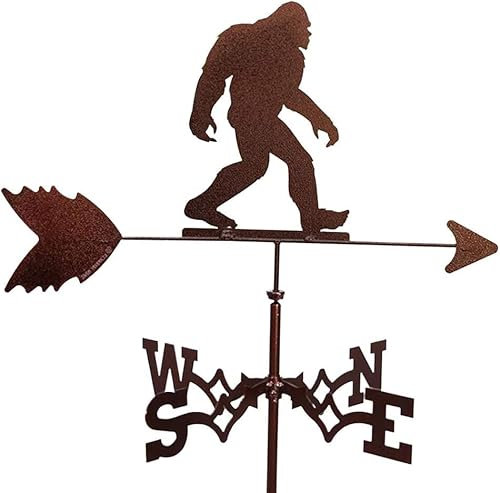 Sasquatch Girouette Classique Durable Girouette Décoration Créative Girouette Extérieure Ferme Jardin Patio Cour Toit Ornement Girouettes
