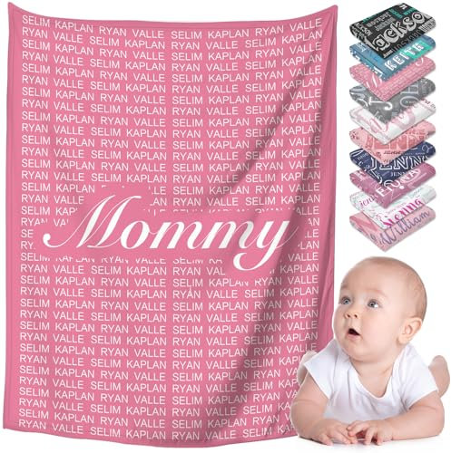 GBVllexuii Personalisierte Decke für Babys, Kinder, Erwachsene, individuelle Decken mit Namen, für Mädchen, Jungen, individuelle Flanelldecke für Damen und Herren, Geschenk, Weihnachten, Geburtstag