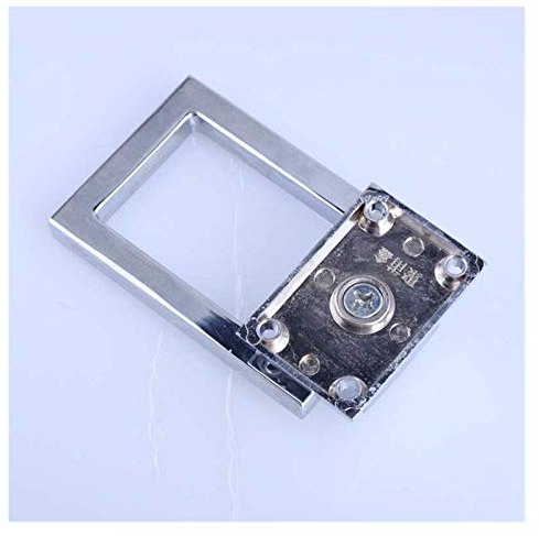 MbeLLO Türklopfer aus Messing, Türklopfer, 4 Stück, modern, einfach aufklappbar, anbringen, Tropfenringe, Silber, Holzstuhl/Sofa-Rückseite, Knöpfe, verchromte Holztürklopfergriffe, quadratisch