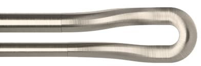 Umbra Midnight - Barra de Cortina Doble (107-305 cm, diámetro de 19 mm, níquel y Acabado Redondeado)