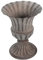 Cabilock Vase de cimetière en Fer Vintage, Rectangulaire, Marron, 16x12.5x12.5 cm, avec Trou de Drainage, Dessus de Table, pour Fleurs et Urnes de Cimetière, Ménage