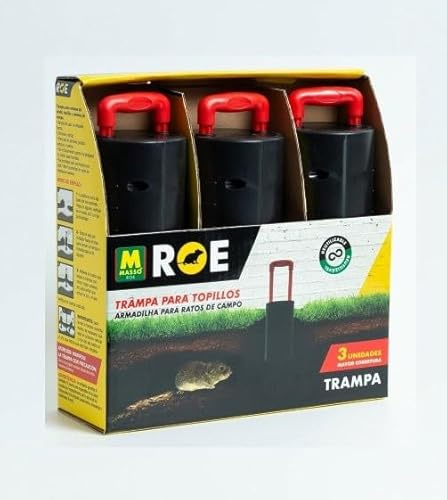 Peyca Trampa para Ratones de Jardin, topillos o Ratones de Campo. Lista para Utilizar. Facil Uso.