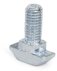 Ganter Normelemente | Hammerkopfschrauben | 5 Stück | GN 52B-8M640-SZ | Nutbreite 8mm | Gewinde M6x40 | Stahl verzinkt