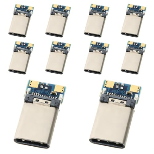 chenyang 10 PACK USB C Connettore FAI DA TE USB 3.1 Tipo C 24Pin Spina Maschio Porta Riparazione Sostituzione Adattatore di Saldatura con Scheda PCB