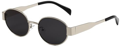 LHSDMOAT Vintage Ovale Polarisierte Damen Sonnenbrille, Retro 90er Jahre Cat Eye UV400, Mode Einkaufen Foto Fahren