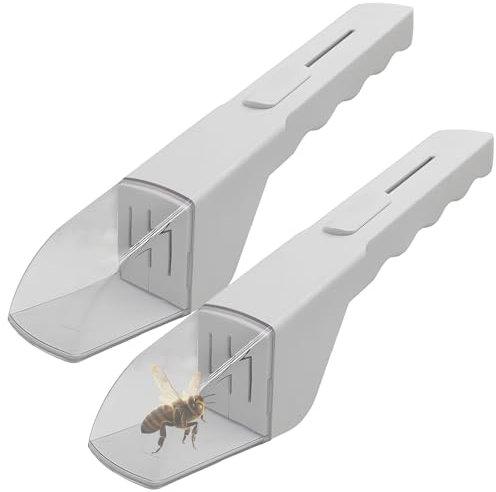 Insect Catcher, 2Pcs Bug Catcher Handheld, Insect Catching Tool, Portable Humanized Insect Observer with Clear Window, Contactless Bug Catching Container for Nature Exploration (White)