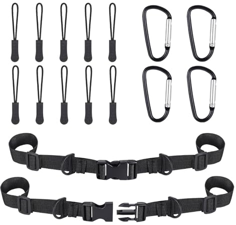 GisWell 16 Stück Brustgurt Rucksack Set, Verstellbarer Brustgurt für Schulranzen, Verstellbarer Brustgurt Rucksack für Reise Kletter Jogging