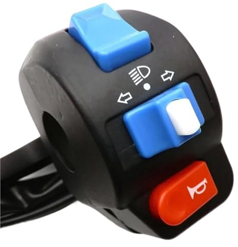 Interruttore per abat jour Moto Scooter Ciclomotore 7/8 Interruttore Luce Sinistra Controllo Indicatori Di Direzione Clacson Con Tubo Manubrio 22mm 8 Fili Con Leva Freno Interruttore di controllo del