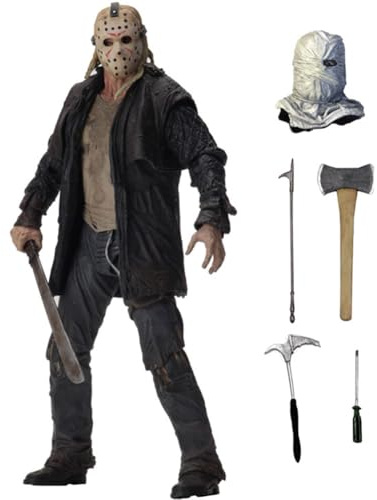 Zhongkaihua Figurine Jason Voorhees Figurine d'action Jason Voorhees 18 cm Modèle PVC Ornement de Noël Maison Bureau Collection Anniversaire Décoration Halloween Cadeau