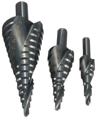 Juego de brocas escalonadas de 3 uds., cortadores de agujeros cónicos, brocas de Metal de 4-28mm, accesorios de herramientas, cortadores de agujeros de Metal