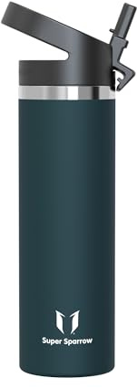 Super Sparrow Vattenflaska - 750ml - Rostfritt Stål Vattenflaska - Termos Standard Mun - Giftfri BPA-Fri - Perfekt Som Sportflaska