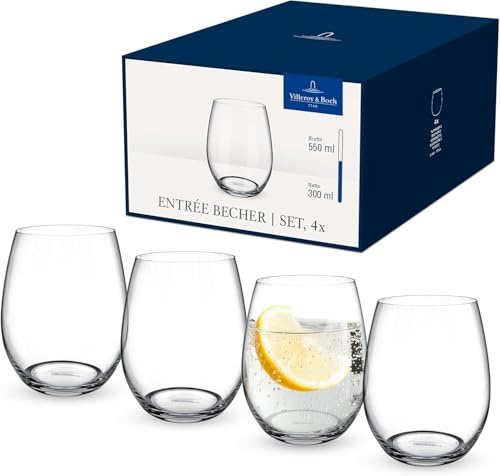Villeroy & Boch Lot de 16 verres à eau Entrée, 480 ml, verre en cristal transparent
