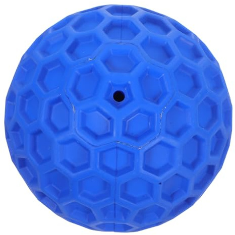 WOONEKY Pelota de Goma Chirriante para Perros Juguete con de Panal para Masticar y Limpieza Dental Resistente para Interior y Exterior