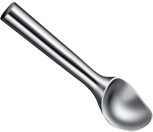 Tubayia Cuchara de helado, cuchara de helado, cuchara de helado portátil y ergonómica de acero inoxidable, cuchara de helado de frutas, cuchara de helado para cocina, cafetería o restaurante