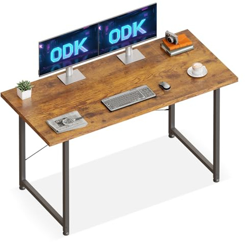 ODK Datorbord med Justerbara Ben, 120x48cm, Brun