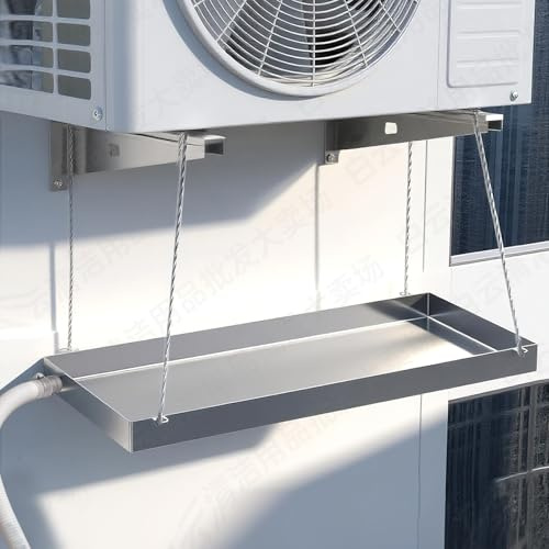 Tubo Scarico Condensa Condizionatore In Acciaio Inossidabile 304, Vaschetta Condensa Condizionatore, con Kit di Drenaggio, per Unità Mini Split e Condizionatori da Finestra(3p)