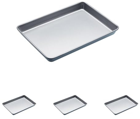 KitchenCraft Moule à Gâteau/Moule à Manqué avec Revêtement Non-adhésif (33 x 24 cm) (Lot de 4)