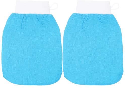 DECHOUS Peelinghandschuhe mit Leichtem Design aus Künstlicher Faser 2 Stück Komfortable Reinigung Zufällige Farbe für Rücken und Beine im Hotel oder Studentenwohnheim
