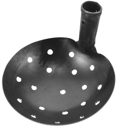 NOLITOY Paletta per Pulizia Grondaie e Terreno in Metallo 17 Cm con Fori, Mestolo Multiuso per Giardinaggio e Raccolta Letame, Attrezzo Agricolo Resistente per Drenaggio e Manutenzione