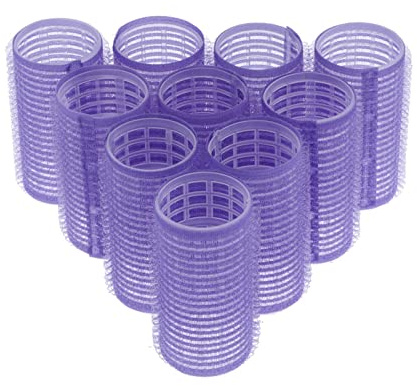 Bigoudis Auto-Adhésifs 10 Pièces - Grand Moyen Petit - 8 Tailles (20mm à 48mm / 0.8 à 1.9 inch) - Pour Coiffure DIY