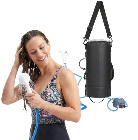 KADVA Premo Campingdusche 12 l mit Fußpumpe für Outdoor