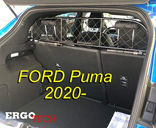 ERGOTECH Trennnetz Trenngitter für Ford Puma RDA65-XXS8, für Hunde und Gepäck. Sicher, komfortabel für Ihren Hund, garantiert!