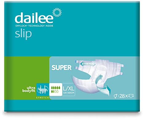Dailee Slip L/XL - 28x Pannoloni Per Anziani a Mutandina - Assorbenza Super 6,5 Gocce - Mutanda Assorbente Incontinenza Adulto - Pannolone a Strappo