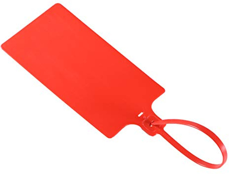sourcing map Plastic Zip Ties Seals Anti-Tamper 255mm Length Large Size for Container Luggage, Red, Pack of 20