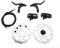 Azatemgo 160 mm Fahrrad-Scheibenbremsen-Set, Bremssattel vorne und hinten, Bremsscheiben-Set, Bremsgriffe, Bremskabel, Bremshebel, Kabelsatz