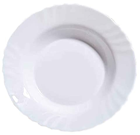 Acan Fuente Redonda Honda Ebro Fabricado en Vidrio Opal, Ideal para Servir postres o Aperitivos, Apto para lavavajillas. 4,5 x 32 cm (Alto x diámetro)