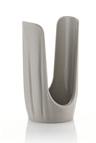 Guzzini - Tierra, Portabicchieri in Plastica Riciclata - Grigio Tortora, ø9,5 x h18,5 cm - 197600158