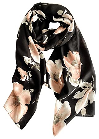 LumiSyne Herringbone Scarf Women Butterfly Flower Printed Cotton Scarf Long Soft Scarves Ladies Lightweight Stole Wraps Sunscreen Shawls For Spring Summer Beach