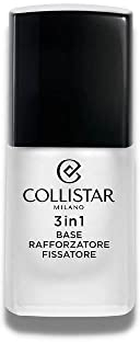 Collistar Smalto 3 in 1 Base-Rafforzatore-Fissatore, facilita l'applicazione dello smalto, rinforza le unghie, accenuta la luminosità dello smalto e lo fa durare più a lungo, 10ml