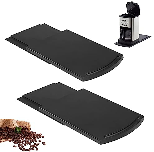 2 Pezzi Tappetino Macchina da caffè Scorrevole, Vassoio per Tappetini Scorrevoli, Cucina Caddy Tappetino di Vassoio Scorrevole di Caffettiera per Piccoli Elettrodomestici da Cucina