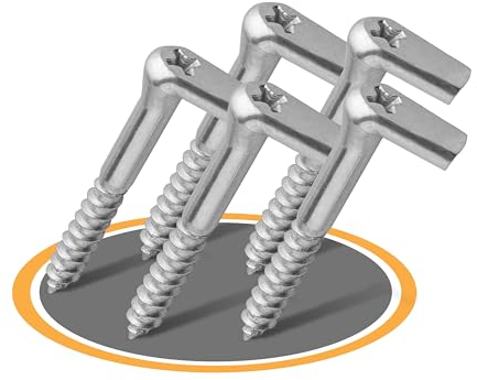 HENK Schraubhaken mit Kreutzschlitz 10 St. | Wandhaken zum schrauben | Haken zum schrauben | Hakenschraube galvanisch verzinkt | Wandhaken | Drehhaken | Hohe Tragkraft 5,25 (50 mm)