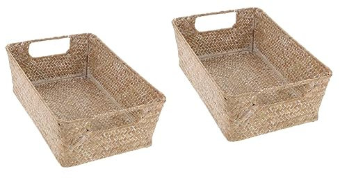 2 Stück - Langlebige Korbbrotkästen Stilvoller Obstkorb Aus Rattan Aufbewahrung Für Den Haushalt Dekorativer Snackbehälter Für Den Täglichen Gebrauch