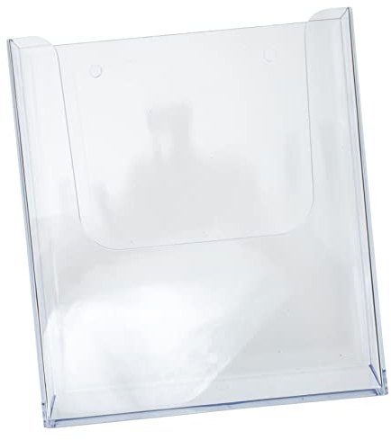 AOKWAWALIY Wandmontierter Briefständer aus Acryl, Zeitungsständer, Zeitschriftenständer, Flyerhalter, Wandmontage, Aktenhalter, Post-Organizer, Wandbrief-Organizer, Prospektrahmen, Brief-A4