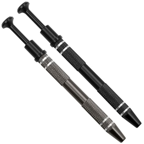 2 Stück piercing kug-el zange Prong Pinzette 12cm Schmuck Pick Up Werk-zeug Piercing Ball Grabber Tool Diamant Catcher Prong Piercing Kug-elhalter für Schmuck Uhren Brillen Schwarz Braun