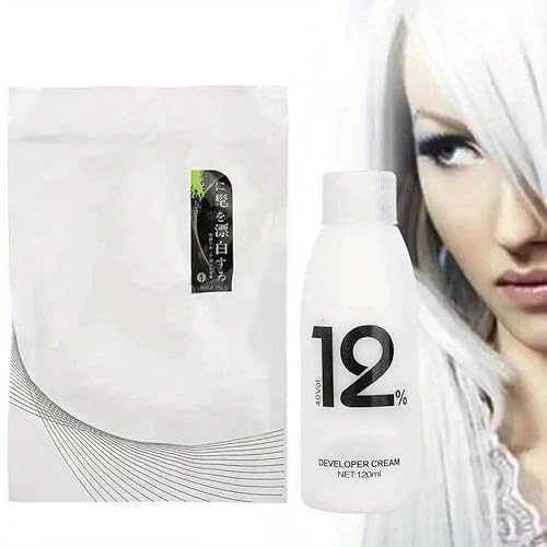 Professional Salon Home Use No Harm To Your Hair Hair Color Remover, Easy Use Hair Dye Cream Bleaching Hairdressing Powder Dioxygen Milk Hair Colour Remover