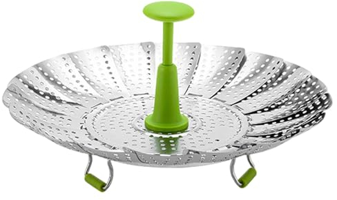 Panier à vapeur pour légumes, inserts pliables pour cuiseur vapeur,Inserts de cuisson à la vapeur en acier inoxydable en forme de lotus - Support de cuisson à la vapeur à poignée rétractable pour crab