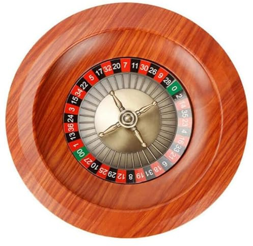 Generisch Holzroulette-Rad 12 Zoll Digitale Anzeige Roulette Brettspiel Lotteriedrehscheibe Erwachsenenunterhaltung Roulette-Rad Plattenspieler-Tischspiele Für Roulette-Tische