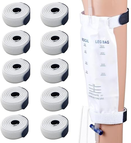 10 Stück Urinbeutel Halter,Beinbeutel Halterung,Katheter Gurt,Urinbeutel Halter,Fixierbänder Für Katheter,Katheterbefestigungsband,Bein Verstellbarer Befestigungsgurt,Für Katheter Urinbeutel Schlauch