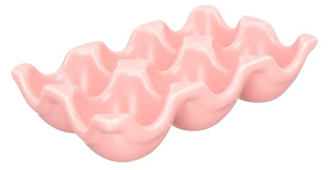Healifty Keramik Eierhalter 6 Stück-eierablage Rosa für Kühlschrank und Backen Praktischer Eierbehälter aus Porzellan für Küche und Eieraufbewahrung