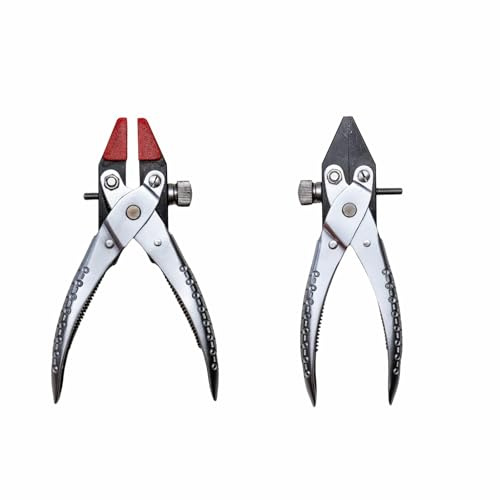 Set of 2 Parallel Action Pliers | Flat Nose Nylon & Steel Jaw Adjustable Screw