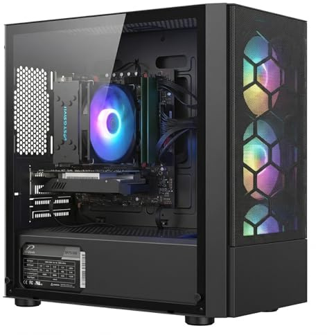 STGsivir Gaming PC Desktop Computer Tower, Intel Xeon E5 up to 3.1GHZ, Nvidia GeForce GT 740 4GB GDDR5, 32GB RAM, 1TB SSD, WIFI 6, BT 5.0, RGB fan x3, Windows11 Pro